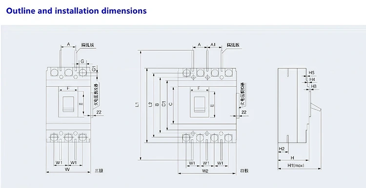 3P 1600A AC Molded Case Circuit Breaker